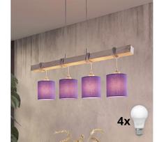 BRILAGI - LED pakabinamas šviestuvas ant laido NUBILA 4xE27/60W/230V pilka/violetinė
