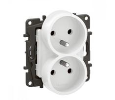 Legrand - Dvigubė namų rozetė be rėmelio 250V/16A NILOE balta