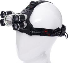 Prožektorius 1xT6LED+4xQ5LED ant galvos, įkraunamas KD1247