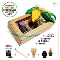 Dovanų rinkinys - Matcha Japan Ceremonial (Kyoto), 40g + Whisks (Bambukinė šluotelė) + Spoon (šaukštelis) + Stand (šluotos laikiklis).