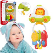 Woopie Baby interaktyvus žaislinis automobilis su nuotolinio valdymo pulteliu ir raktais Barškutis-Kramtukas