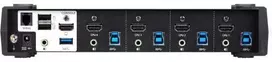 ATEN 4 prievadų USB 3.0 4K HDMI KVMP™ komutatorius su garso maišytuvo režimu, 4096 x 2160 pikselių, 4K Ultra HD, 2,535 W, juodas
