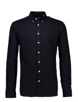 Lindbergh - Mélange Brushed Shirt L/S - Regular - Laisvalaikio marškiniai - Juoda