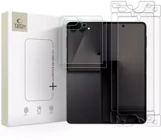 Tech-Protect Glass Fit+ 2 vnt. tempered glass + Tech-Protect Hydro Flex+ 2 vnt. hydrogel filmas for Samsung Galaxy Z Flip 7 / 8
