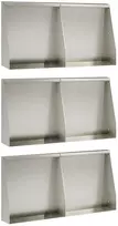Sienelė 6 vnt. 40 x 12 x 30 cm Nerūdijantis plienas Sidabrinė