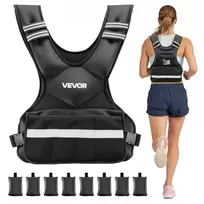 Koduva Reguliuojama svorio liemenė VEVOR, 18,3kg, neoprenas, juoda, su 8 svorio paketais