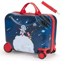 Kelioninis Koduva Vaikiškas važiuojamas lagaminas VEVOR, 26 l, mėlyna / balta, 47 x 28 x 37 cm