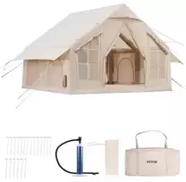 VEVOR Pripučiama palapinė ZJTM1360, smėlio spalvos, 3 x 3 x 2,3 m