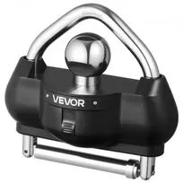 Koduva Priekabos movos užraktas VEVOR 11604, juodas, 46/50,8/58,7 mm movoms, su 3 raktais