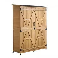 Koduva Lauko sandėliukas VEVOR SC-02, medinis, rudas, 125,5 x 162,5 cm