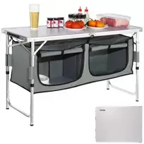 Koduva Sulankstomas stovyklavimo virtuvės stalas VEVOR, aliuminis ir MDF, 120 x 47 x 70 cm