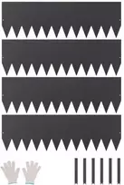 Koduva Plieninis vejos bortelis VEVOR, 4 vnt., 102 x 30 cm, juodas