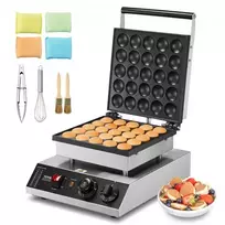 VEVOR Mini olandiškų blynelių keptuvė PC-25-2, 25 vnt., 43 mm, sidabrinė, 1700 W