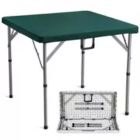 VEVOR Sulankstomas žaidimų stalas SN-F86, 4 žaidėjams, žalias / baltas, 86 x 86 cm