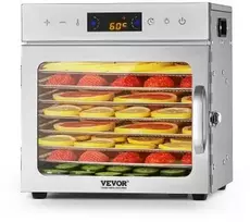 VEVOR Maisto džiovyklė H8-C001, 8 nerūdijančiojo plieno padėklai, 400 W, 13,2 l
