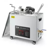 VEVOR 50L ultragarsinis valiklis, pramoninis, su krepšiu ir skaitmeniniu ekranu, 840 W, nerūdijančio plieno