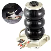 Koduva VEVOR oro keltuvas, 3 t/6600 lbs trigubos pagalvės keltuvas, iki 450 mm, pneumatinis domkratas, baltas