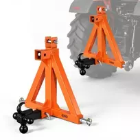 Koduva 3 taškų priekabos jungtis VEVOR su 50,8 mm imtuvu, su 3 priekabos rutuliais, oranžinė, 55 x 16,5 x 54,5 cm