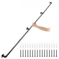 VEVOR Laiptų turėklas, 274,3 cm, juodas, anglinio plieno, sieninis, 200 kg