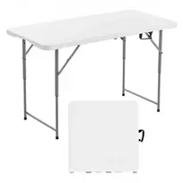 Koduva Sulankstomas kempingo stalas VEVOR, baltas, HDPE ir anglinis plienas, 122 x 60 cm