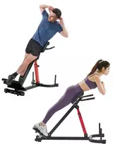 VEVOR Romėniškas suolas hiperextensions pratimams 5030, anglinis plienas, juoda/raudona, iki 158 kg