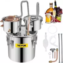 Koduva VEVOR distiliavimo aparatas 3 gal. 12 l iš nerūdijančio plieno su variniu vamzdžiu ir cirkuliaciniu siurbliu