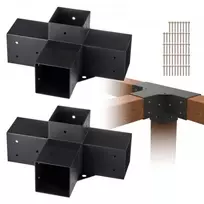 Koduva VEVOR pergolos laikiklių rinkinys, 10,2 x 10,2 cm, vidinis dydis 9,1 x 9,1 cm, 2 vnt., 4 krypčių