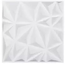 Koduva VEVOR 3D sienų panelės, 33 vnt., 300 x 300 mm, PVC, minimalistinio deimanto raštas, matinė balta