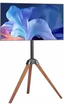 TV staliukas Koduva VEVOR trikojis TV stovas „Easel“ 40–65 colių televizoriams, iki 99 lb, su ąžuolo medžio kojomis