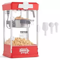 Koduva VEVOR spragėsių aparatas, 480 W, 4 oz katilas, 1,5 gal. partija, stalinis, raudonas