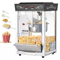 Koduva VEVOR spragėsių aparatas, 0,2kg nerūdijančio plieno katilas, 800 W, stalinis, juodas