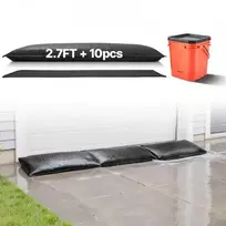 Koduva VEVOR potvynio barjeras, 10 vnt., 430 x 830 mm vandens sugeriantys maišai su kibiru