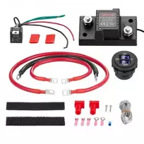 VEVOR Dvigubos baterijos izoliatoriaus rinkinys, 12 V 80 A, 13,3 mm² (6 AWG), VSR relė su voltmetru ir LCD
