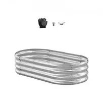 VEVOR Metalinė pakelta lysvė, ovali, 1,2 x 0,6 x 0,3 m, cinkuota, be dugno