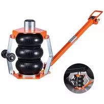Koduva VEVOR pneumatinis keltuvas, 3 t trijų maišų air jack, iki 470 mm, su atramine strype ir reguliuojama rankena