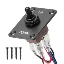 Koduva VEVOR momentinis perjungimo jungiklis, 6 kontaktų, (ON)-Off-(ON), 12 V/30 A, 250 V/15 A, su montavimo skydeliu