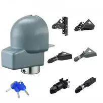 Koduva VEVOR priekabos movos užraktas, skirtas 58,6 mm Cast/Bulldog movoms, su 3 raktais, juodas