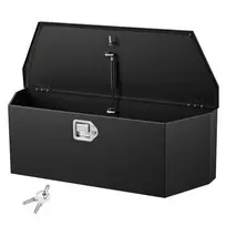 Koduva VEVOR priekabos liežuvio dėžė, 914 x 314 x 305 mm plieninė įrankių dėžė su užraktu ir raktais, juoda
