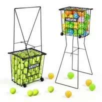 VEVOR Teniso kamuoliukų krepšys ant ratukų, talpa 75 kamuoliukai, skirtas ir pickleball, su rankena