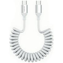 4smarts USB-C to USB-C spiral cable, 240W, white