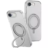 uniq Swivix Case for iPhone 16e (2025) with 360 Rotating Kickstand, transparent