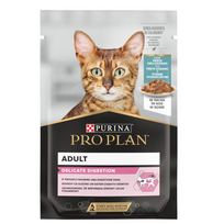 Purina Pro Plan Delicate Digestion Konservuotas maistas suaugusioms katėms, išrankioms maistui (gabalėliai padaže) (su vandenyno žuvimi) 85 g 26 vnt.