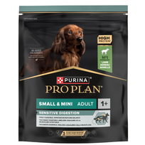 Purina Pro Plan Sensitive Digestion Sausas maistas suaugusiems mažų ir labai mažų veislių šunims, turintiems jautrų virškinamąjį traktą (su jautiena) 700 g