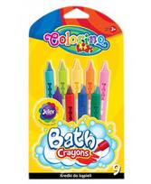 Vonios kreidelės COLORINO, 9 spalvų