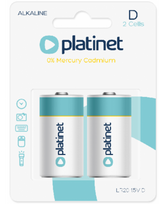 Elementai PLATINET Alkaline LR20 (D), 2 vnt.