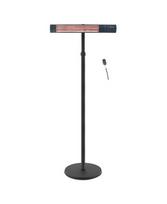 TunaBone Electric Standing Patio Heater, Single carbon golden tube | TB2580ST-01 | Patio heater | 2500 W | Black