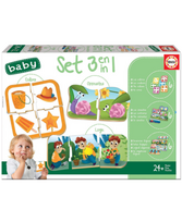 3 dėlionės EDUCA Baby Set 3 in 1