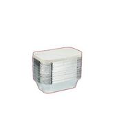 Vienkartinis indelis su dangteliu, aliuminis, 670 ml, 19,5 x 12 x H 4,5 cm, 50 vnt