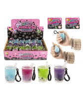 Antistresinis suspaudžiamas žaislas pakabukas Bubble Tea, 6.5 cm