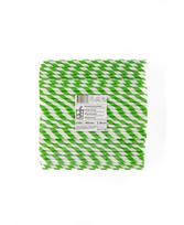 Popieriniai šiaudeliai ZigZag, žali/dryžuoti, D 8 mm, L 24 cm, 250 vnt